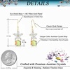 image:imageAustrian Crystal Flower Cube Drop Dangle Earrings for Women Fashion 14K Gold Plated Hypoallergenic JewelryRainbow