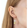 image:imageAustrian Crystal Flower Cube Drop Dangle Earrings for Women Fashion 14K Gold Plated Hypoallergenic JewelryRainbow