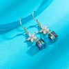 image:imageAustrian Crystal Flower Cube Drop Dangle Earrings for Women Fashion 14K Gold Plated Hypoallergenic JewelryRainbow