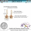 image:imageAustrian Crystal Flower Dangle Drop Earrings for Women 14K Gold Plated Hypoallergenic JewelryColorful Main Crystal