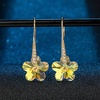 image:imageAustrian Crystal Flower Drop Dangle Earrings for Women Fashion 14K Gold Plated Hypoallergenic JewelryAurora Borealis
