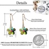 image:imageAustrian Crystal Flower Drop Dangle Earrings for Women Fashion 14K Gold Plated Hypoallergenic JewelryVitrail Medium
