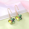image:imageAustrian Crystal Flower Drop Dangle Earrings for Women Fashion 14K Gold Plated Hypoallergenic JewelryVitrail Medium