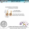 image:imageAustrian Crystal Flower Drop Leverback Earrings for Women 14K Gold Plated Hypoallergenic JewelryColorful Main Crystal