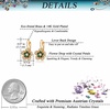 image:imageAustrian Crystal Flower Drop Leverback Earrings for Women 14K Gold Plated Hypoallergenic JewelryGreen Main Crystal