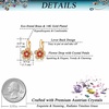 image:imageAustrian Crystal Flower Drop Leverback Earrings for Women 14K Gold Plated Hypoallergenic JewelryRed Main Crystal