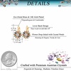 image:imageAustrian Crystal Flower Drop Leverback Earrings for Women Fashion 14K Gold Plated Hypoallergenic JewelryColorful Main Crystal