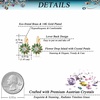 image:imageAustrian Crystal Flower Drop Leverback Earrings for Women Fashion 14K Gold Plated Hypoallergenic JewelryGreen Main Crystal