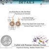 image:imageAustrian Crystal Flower Drop Leverback Earrings for Women Fashion 14K Gold Plated Hypoallergenic JewelryPink Main Crystal