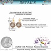 image:imageAustrian Crystal Flower Drop Leverback Earrings for Women Fashion 14K Gold Plated Hypoallergenic JewelryPurple Main Crystal