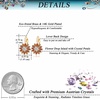 image:imageAustrian Crystal Flower Drop Leverback Earrings for Women Fashion 14K Gold Plated Hypoallergenic JewelryRed Main Crystal