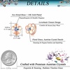 image:imageAustrian Crystal Flower Earrings Rose Gold Drop Earrings for Women 14K Gold Plated Jewelry GiftAurora Borealis