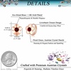 image:imageAustrian Crystal Flower Earrings Rose Gold Drop Earrings for Women 14K Gold Plated Jewelry GiftRed