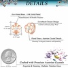image:imageAustrian Crystal Flower Earrings Rose Gold Drop Earrings for Women 14K Gold Plated Jewelry GiftWhite Clear