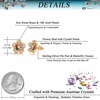 image:imageAustrian Crystal Flower Stud Earrings for Women 925 Sterling Silver Hypoallergenic Fashion JewelryColorful Main Crystal