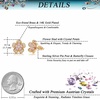 image:imageAustrian Crystal Flower Stud Earrings for Women 925 Sterling Silver Hypoallergenic Fashion JewelryPink Main Crystal