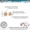 image:imageAustrian Crystal Flower Stud Earrings for Women 925 Sterling Silver Hypoallergenic Fashion JewelryPurple Main Crystal