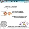 image:imageAustrian Crystal Flower Stud Earrings for Women 925 Sterling Silver Hypoallergenic Fashion JewelryRed Main Crystal