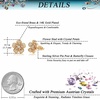 image:imageAustrian Crystal Flower Stud Earrings for Women 925 Sterling Silver Hypoallergenic Fashion JewelryYellow Main Crystal