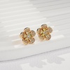 image:imageAustrian Crystal Flower Stud Earrings for Women 925 Sterling Silver Hypoallergenic Fashion JewelryYellow Main Crystal