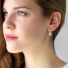 image:imageAustrian Crystal Halo Round Drop Dangle Earrings for Women 14K Gold Plated Hypoallergenic JewelryAurora Borealis