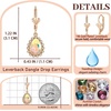 image:imageAustrian Crystal Halo Teardrop Dangle Earrings for Women  14K gold plated brasssecure leverbacksmall teardrop crystalgift boxAurora Borealis