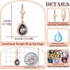 image:imageAustrian Crystal Halo Teardrop Dangle Earrings for Women  14K gold plated brasssecure leverbacksmall teardrop crystalgift boxBlack