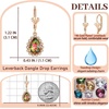 image:imageAustrian Crystal Halo Teardrop Dangle Earrings for Women  14K gold plated brasssecure leverbacksmall teardrop crystalgift boxVitrail Medium