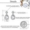 image:imageAustrian Crystal Halo Teardrop Dangle Stud Earrings for Women  teardrop austrian crystal14K white gold plated brassgift boxsparkle CZwedding prom earringsClear White