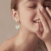 image:imageAustrian Crystal Heart Dangle Hook Earrings for Women  14K white gold plated brassgift boxValentines Day giftAurora Borealis