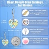 image:imageAustrian Crystal Heart Dangle Hook Earrings for Women  14K white gold plated brassgift boxValentines Day giftAurora Borealis