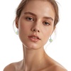 image:imageAustrian Crystal Heart Dangle Hook Earrings for Women  14K white gold plated brassgift boxValentines Day giftAurora Borealis
