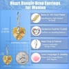 image:imageAustrian Crystal Heart Dangle Hook Earrings for Women  14K white gold plated brassgift boxValentines Day giftLight Topaz