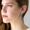 image:imageAustrian Crystal Heart Dangle Hook Earrings for Women  14K white gold plated brassgift boxValentines Day giftViolet Blue