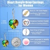 image:imageAustrian Crystal Heart Dangle Hook Earrings for Women  14K white gold plated brassgift boxValentines Day giftVitrail Medium