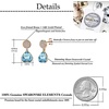 image:imageAustrian Crystal Heart Drop Stud Earrings for Women Fashion 14K Gold Plated Hypoallergenic JewelryAquamarine