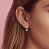 image:imageAustrian Crystal Heart Drop Stud Earrings for Women Fashion 14K Gold Plated Hypoallergenic JewelryAquamarine