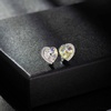 image:imageAustrian Crystal Heart Halo Drop Leverback Earrings for Women 14K White Gold Plated Hypoallergenic Huggie Earring Jewelry GiftAurora Borealis