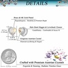 image:imageAustrian Crystal Heart Halo Drop Leverback Earrings for Women 14K White Gold Plated Hypoallergenic Huggie Earring Jewelry GiftAurora Borealis