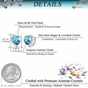 image:imageAustrian Crystal Heart Halo Drop Leverback Earrings for Women 14K White Gold Plated Hypoallergenic Huggie Earring Jewelry GiftBermuda blue