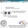 image:imageAustrian Crystal Heart Halo Drop Leverback Earrings for Women 14K White Gold Plated Hypoallergenic Huggie Earring Jewelry GiftBlack