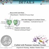 image:imageAustrian Crystal Heart Halo Drop Leverback Earrings for Women 14K White Gold Plated Hypoallergenic Huggie Earring Jewelry GiftFern Green