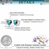 image:imageAustrian Crystal Heart Halo Drop Leverback Earrings for Women 14K White Gold Plated Hypoallergenic Huggie Earring Jewelry GiftRainbow