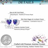image:imageAustrian Crystal Heart Halo Drop Leverback Earrings for Women 14K White Gold Plated Hypoallergenic Huggie Earring Jewelry GiftViolet