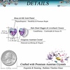 image:imageAustrian Crystal Heart Halo Drop Leverback Earrings for Women 14K White Gold Plated Hypoallergenic Huggie Earring Jewelry GiftVitrail Light