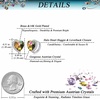 image:imageAustrian Crystal Heart Halo Drop Leverback Earrings for Women 14K White Gold Plated Hypoallergenic Huggie Earring Jewelry GiftVitrail Medium