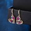 image:imageAustrian Crystal Heart Pendant Necklace Earrings Jewelry Sets for Women  Colorful Crystal14K rose gold plated brassCute heartshaped designgift box162 adjustable chainwomens jewelry setRose Main CrystalRose Goldtone