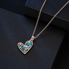 image:imageAustrian Crystal Heart Pendant Necklace Earrings Jewelry Sets for Women  Colorful Crystal14K rose gold plated brassCute heartshaped designgift box162 adjustable chainwomens jewelry setBlue Green CrystalsRose Goldtone