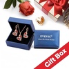 image:imageAustrian Crystal Heart Pendant Necklace Earrings Jewelry Sets for Women  Colorful Crystal14K rose gold plated brassCute heartshaped designgift box162 adjustable chainwomens jewelry setRed Main CrystalRose Goldtone