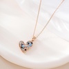 image:imageAustrian Crystal Heart Pendant Necklace Earrings Jewelry Sets for Women  Colorful Crystal14K rose gold plated brassCute heartshaped designgift box162 adjustable chainwomens jewelry setBlue Main CrystalRose Goldtone